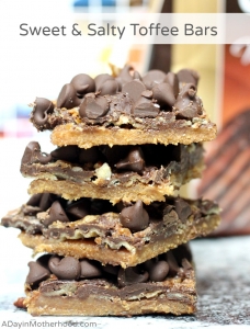 This Sweet & Salty Toffee Bars Recipe is made better with Dark Chocolate Wavy Lays