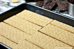 Start the Sweet & Salty Toffee Bars Recipe with Graham Crackers