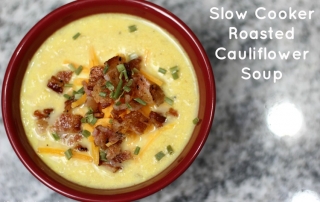 Make this Slow Cooker Roasted Cauliflower Soup tonight!