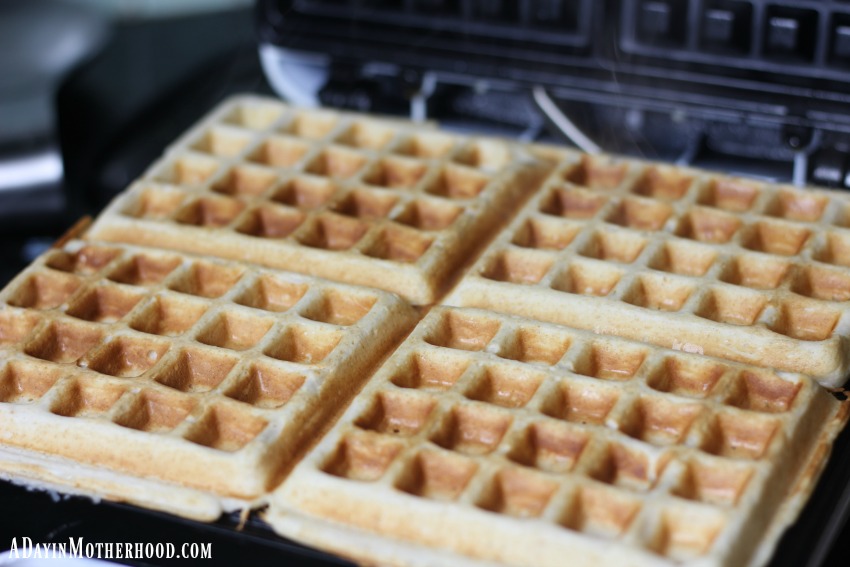 In a snap, Cereal Waffles with Homemade Fruit Compote can be on your table.