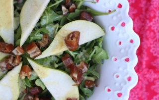 Pear and Date Salad Recipe that Dresses up easily