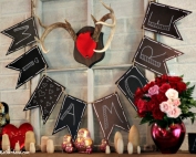 Make this Easy DIY Valentine Mantle Sign
