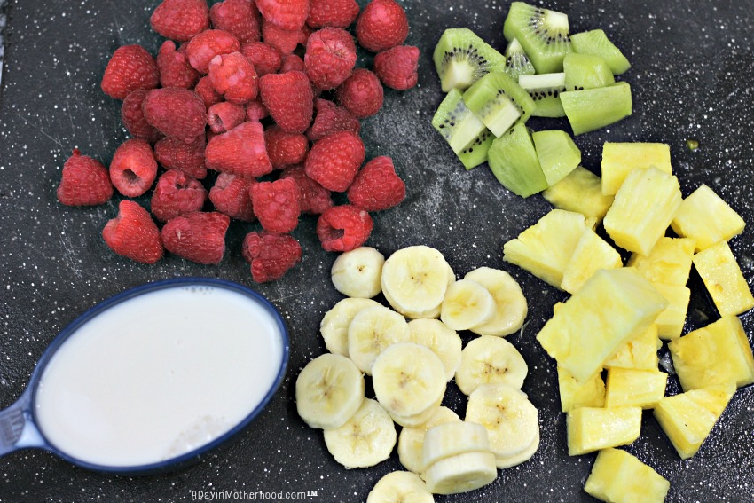 The fruit smoothie recipe and the green smoothie recipe start with fruit