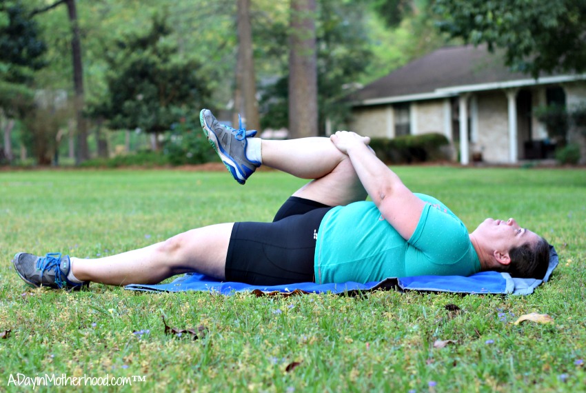 Pull one knee up for the 5 Stretches to Help Lower Back and Sciatic Nerve Pain