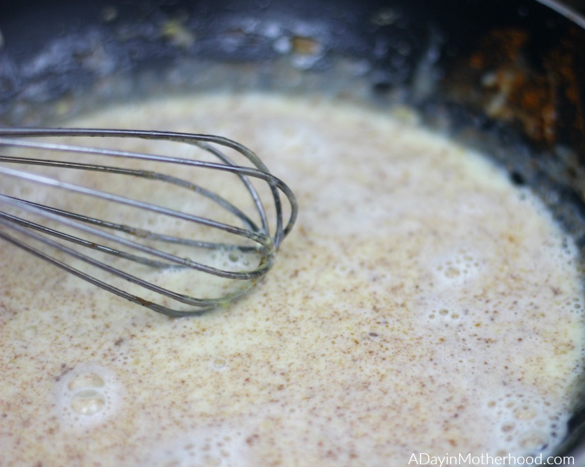 Continue to stir for the sauce for this Eggo Benedict with Light Hollandaise Sauce Recipe