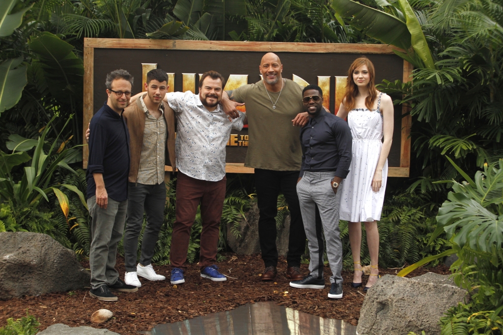 jumanji cast Jumanji: Welcome to the Jungle - An Interview with the Producer and Director and the cast