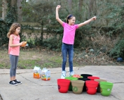 DIY Basketball Bucket Game happy