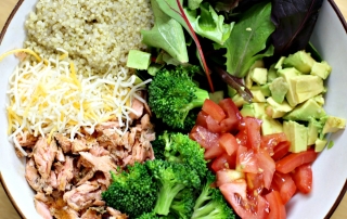 Chipotle Salmon Quinoa Burrito Bowl