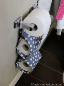 DIY No Sew Toilet Paper Holder