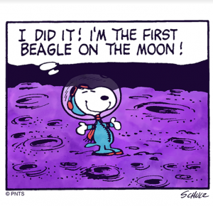 Snoopy Goes to MARS + WIN a Snoopy Prize Pack - photo of snoopy on the moon on ADayinMotherhood.com