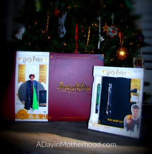 WOW! Stuff for The Wizarding World-a photo of products by tree on ADayinmotherhood.com